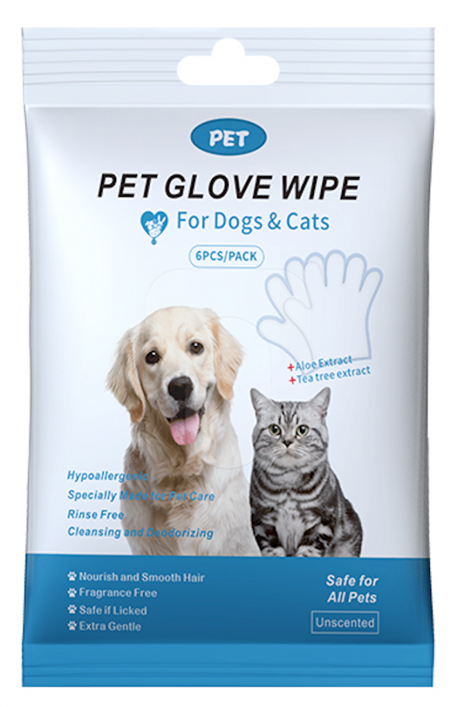 Pet Glove Wipes (6 piece/pack) – Premium